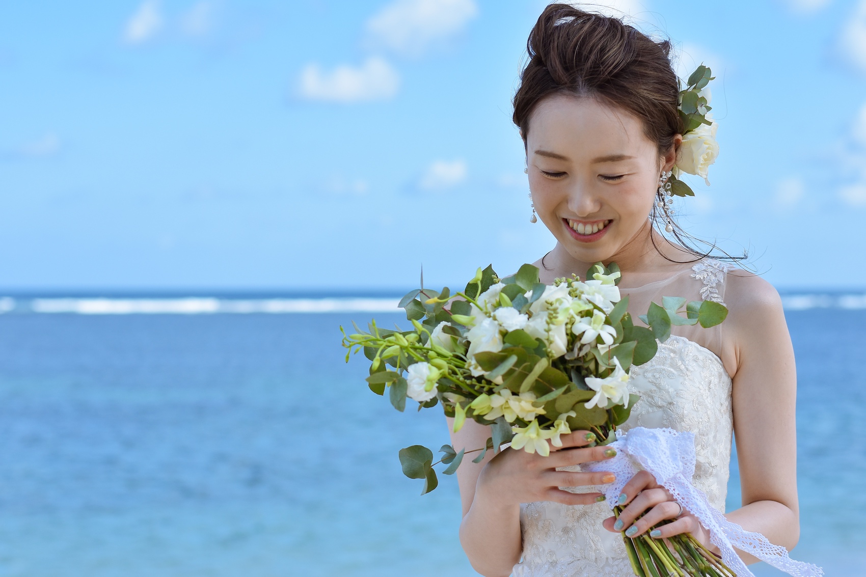 花嫁様とブーケ