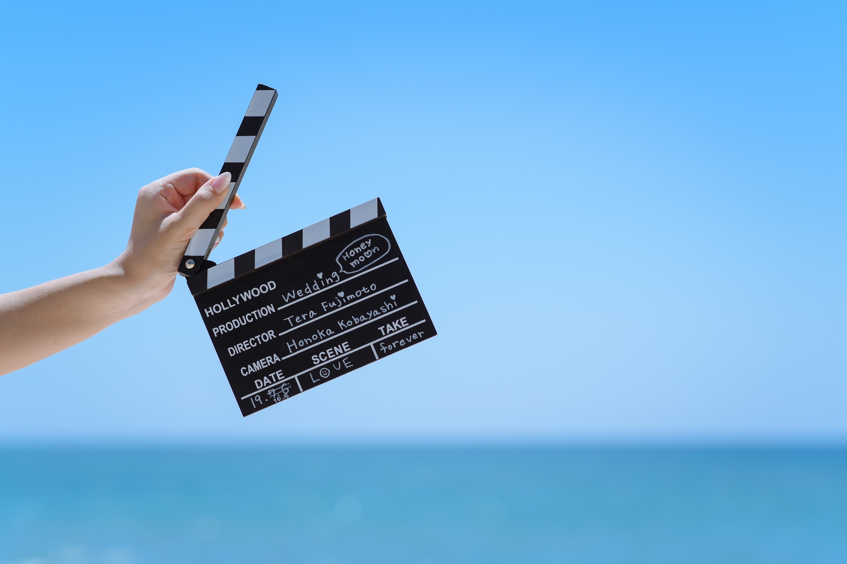 カチンコを使った前撮りアイディア